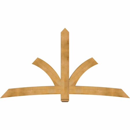 Ekena Millwork Davenport Rough Sawn Timber Gable Bracket, Western Red Cedar, 96"W x 52"H x 4"D x 6"F, 13/12 Pitch GBW096X52X0406DAV00RWR